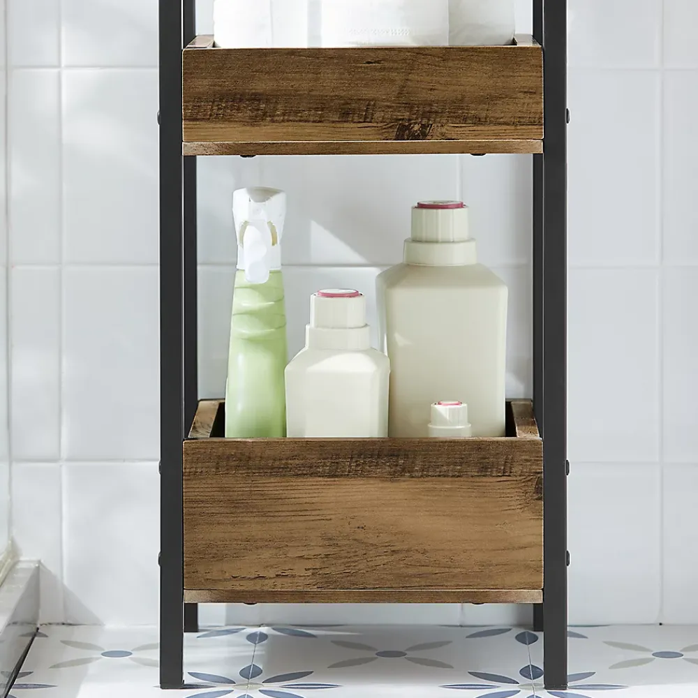Etagère Salle De Bains|Sobuy Tour de Rangement Etagère de Stockage, 3 étages, FRG226-F,