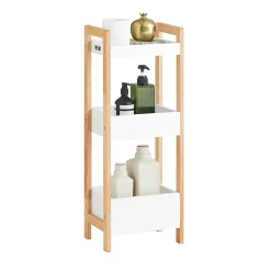 Sobuy Tour de Rangement Etagère de Stockage, 3 étages FRG226-WN,