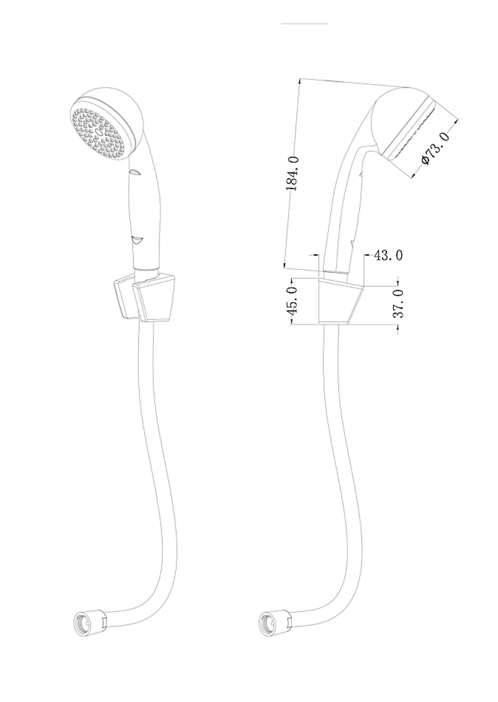 GoodHome Trio douchette + flexible + support chrome Blyth