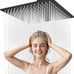 Sofetiy Max Tête de douche Inox Carrée 25cm Kit de douche