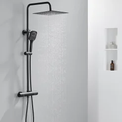 Sofetiy Max Tête de douche Inox Carrée 25cm Kit de douche