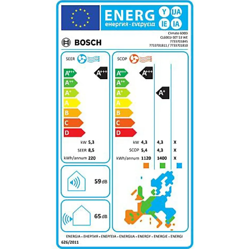 Bosch Unité intérieure 2,6kW CLIMATE 6000I pour climatiseur - - 7733701806