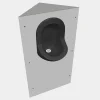 Ti'Pi Urinoir d'angle Uricoin - Version plate - Noir