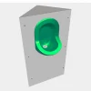 Urinoir|Ti'Pi Urinoir d'angle Uricoin - Version plate - Vert