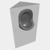 Ti'Pi Urinoir d'angle Uricoin - Version plate - Gris
