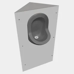 Ti'Pi Urinoir d'angle Uricoin - Version plate - Gris