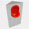 Ti'Pi Urinoir d'angle Uricoin - Version plate - Rouge