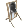 Ti'Pi Urinoir d'extérieur en palette - Epuré - Gris - Design bohème - Réservoir 25 litres