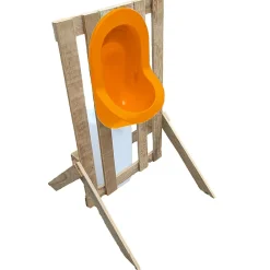Ti'Pi Urinoir d'extérieur en palette - Epuré - Orange - Design bohème - Réservoir 25 litres