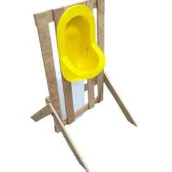 Urinoir|Ti'Pi Urinoir d'extérieur en palette - Epuré - Jaune - Design bohème - Réservoir 25 litres