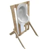Urinoir|Ti'Pi Urinoir d'extérieur en palette - Epuré - Blanc - Design bohème - Réservoir 25 litres
