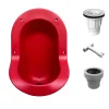 Ti'Pi Urinoir sans eau encastrable avec kit valve parachute et manchon droit - Polyéthylène - Rouge