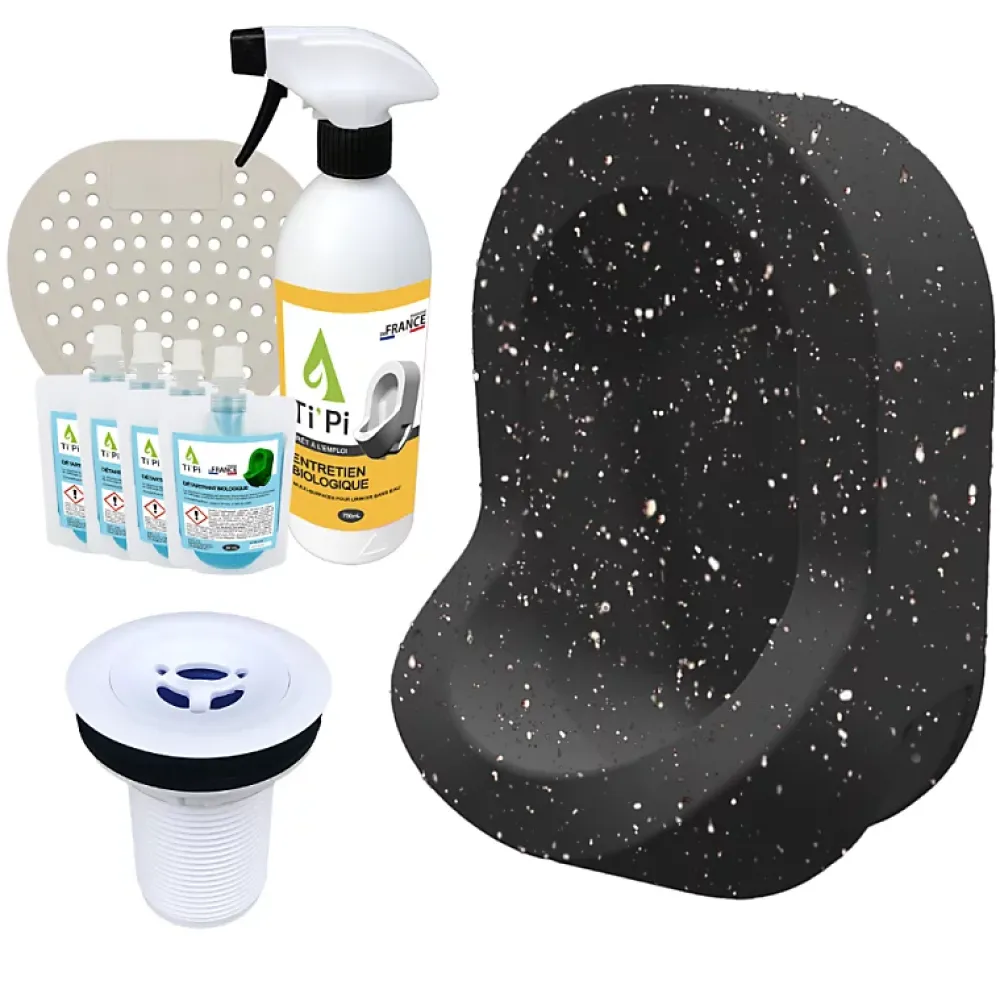 Ti'Pi Urinoir sans eau mural galaxie + kit valve bec de canard + pack entretien