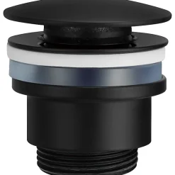 Imex Products Valve de vidange clickclack en laiton noir mat compatible lavabos et bidets montage rapide