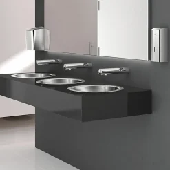 Delabie Vasque à Encastrer - Ronde - 37.5 cm - Inox Poli Brillant - HEMI