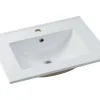 Vasque À Encastrer|Vente-unique Vasque à encastrer blanche rectangle en céramique - 61 x 46,5 cm - MOTIAC