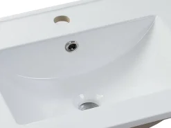Vasque À Encastrer|Vente-unique Vasque à encastrer blanche rectangle en céramique - 61 x 46,5 cm - MOTIAC