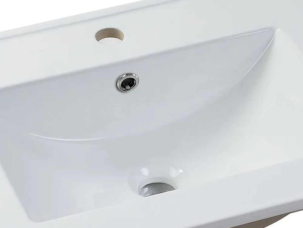 Vasque À Encastrer|Vente-unique Vasque à encastrer blanche rectangle en céramique - 61 x 46,5 cm - MOTIAC