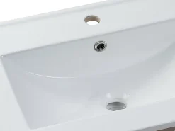 Vasque À Encastrer|Vente-unique Vasque à encastrer blanche rectangle en céramique - 101 x 46,5 cm - MOTIAC
