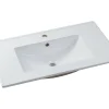 Vasque À Encastrer|Vente-unique Vasque à encastrer blanche rectangle en céramique - 81 x 46,5 cm - MOTIAC