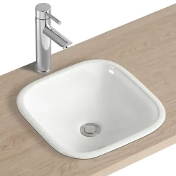 Vasque À Encastrer|Homesight Vasque à encastrer carrée céramique blanc Oasis