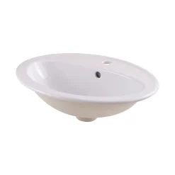 GoodHome Vasque à encastrer céramique Turso Blanc NF