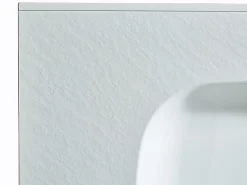Vasque À Encastrer|Vente-unique Vasque à encastrer en résine effet pierre - Blanc - L80 x l46 cm - OKIWA