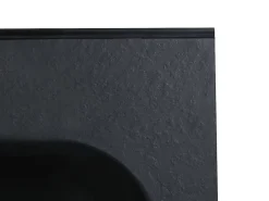 Vasque À Encastrer|Vente-unique Vasque à encastrer en résine effet pierre - Noir - L60 x l46 cm - OKIWA