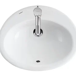 Vasque À Encastrer|Sanindusa Vasque à encastrer par le dessus NF (conforme marchés publics) 55x44 hauteur 21,5cm céramique PARIS blanche