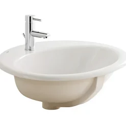 Vasque À Encastrer|Sanindusa Vasque à encastrer par le dessus NF (conforme marchés publics) 55x44 hauteur 21,5cm céramique PARIS blanche