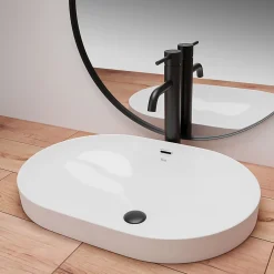 Rea Vasque À Encastrer Arleta White Oval
