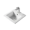 Vasque À Encastrer|Otitec Vasque à encastrer rectangulaire - 41,5 x 41,5 cm - Blanc brillant - VELIA