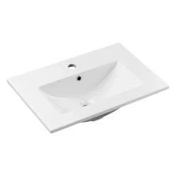 Vasque À Encastrer|Otitec Vasque à encastrer rectangulaire - 60 x 39 cm - Blanc brillant - AUREA