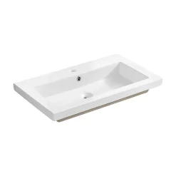 Otitec Vasque à encastrer rectangulaire - 60 x 46 cm - Blanc brillant - LIVO