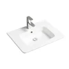 Otitec Vasque à encastrer rectangulaire - 60 x 46 cm - Blanc brillant - ORIS