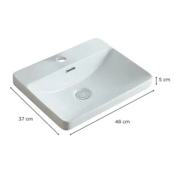 Mob-In Vasque à encastrer 48x37cm LEA + robinet + bonde