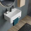Lavabo|Bernstein Vasque / Lavabo mural rectangulaire Fonte minérale 50x31x20cm Blanc mat, sans bonde ni cache - NT8558