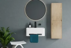 Lavabo|Bernstein Vasque / Lavabo mural rectangulaire Fonte minérale 50x31x20cm Blanc mat, sans bonde ni cache - NT8558