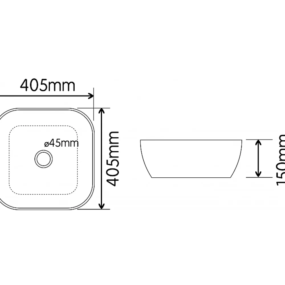 Planète Bain Vasque à poser 40.5 cm- blanc brillant en céramique - Vienne