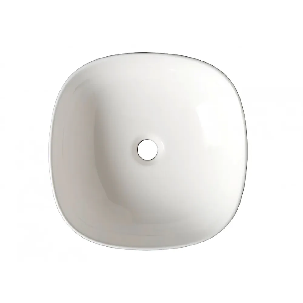 Planète Bain Vasque à poser 40.5 cm- blanc brillant en céramique - Vienne