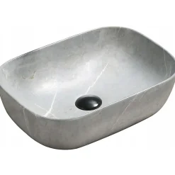 Lavabo|Silla Global Vasque à poser rectangulaire, céramique 45,5x32,5x13,5 cm Gris