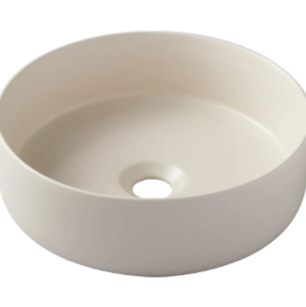 Planète Bain Vasque à poser Andria 37cm - Beige mat - Rebords fins