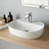 Vasque À Poser|Planète Bain Vasque à poser blanche 50x38 cm en céramique - Toscane