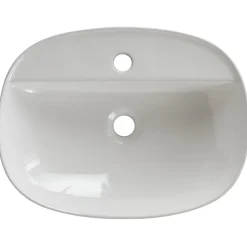 Vasque À Poser|Planète Bain Vasque à poser blanche 50x38 cm en céramique - Toscane