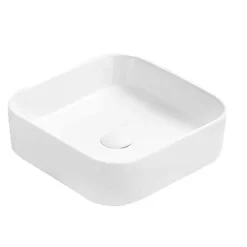Lavabo|Silla Global Vasque à poser carré, céramique, 37,5x37,5x11 cm, blanc