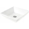 Silla Global Vasque à poser carré, céramique 41x41x12 cm Blanc