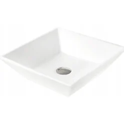 Silla Global Vasque à poser carré, céramique 41x41x12 cm Blanc