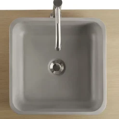 Homesight Vasque à poser carrée béton allégé Kult