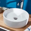 GoodHome Vasque à poser céramique blanc Scalea