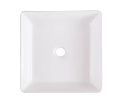 GoodHome Vasque à poser en céramique blanche l.38 x H.13 x P.38,5 cm Padma